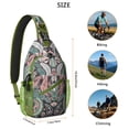 thumbnail image 3 of Vintage Paisley Pattern Sling Backpack, Boho Ethnic Crossbody Shoulder Bag with Colorful Floral Design, Lightweight Travel Hiking Daypack, 3 of 6