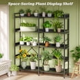 thumbnail image 3 of Amadwell 5-Tier Bookshelf with 10 Open Shelves, 47" Freestanding Bookcase, Sturdy Metal Frame, for Living Room, Black, 3 of 9