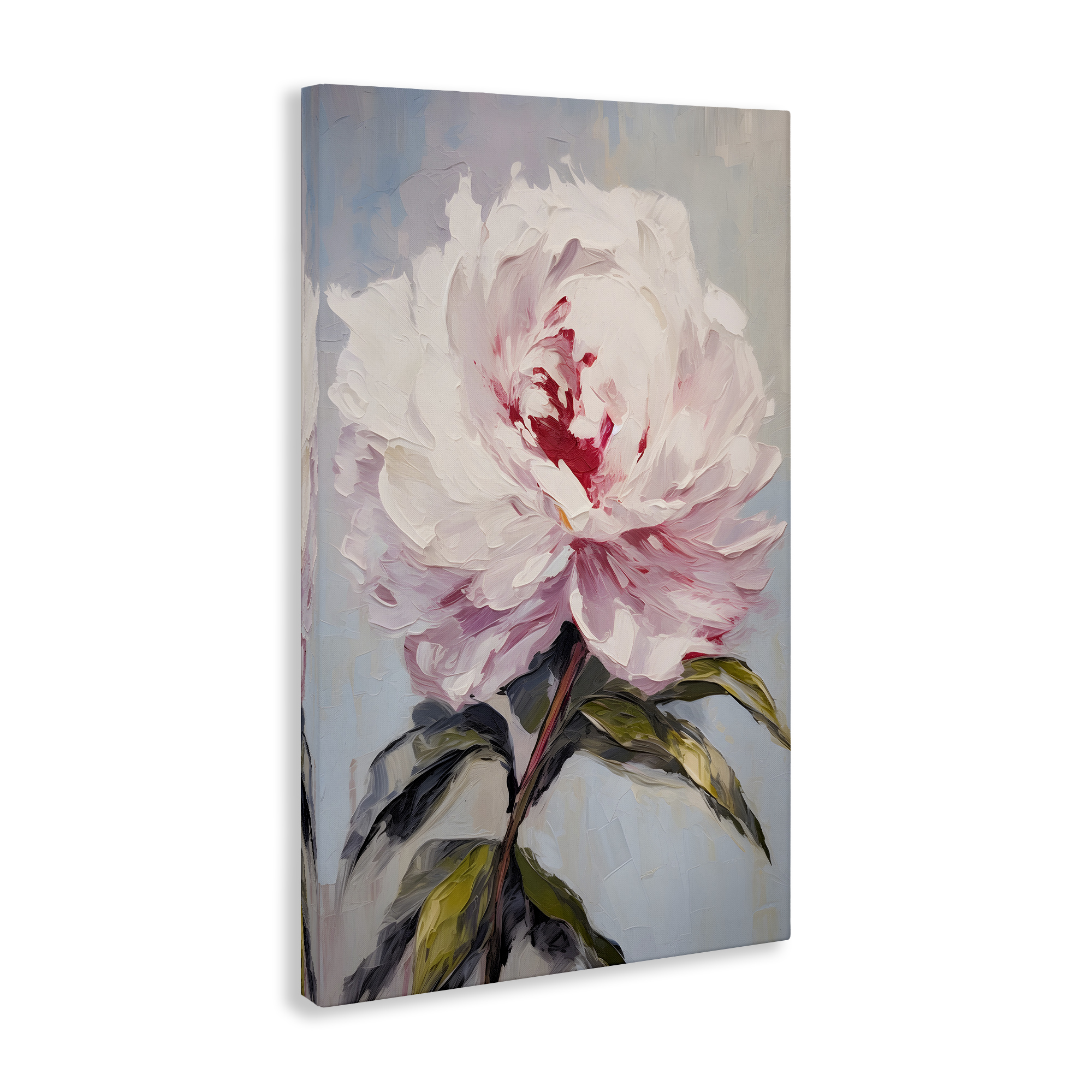 Stupell Industries Pale Pink Rose Botanical & Floral Painting Gallery Wrapped Canvas Art Print Wall Art, 24 x 36