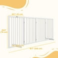 thumbnail image 3 of PawHut Free Standing Pet Gate, Foldable Dog Gates with Support Feet, White, 3 of 10