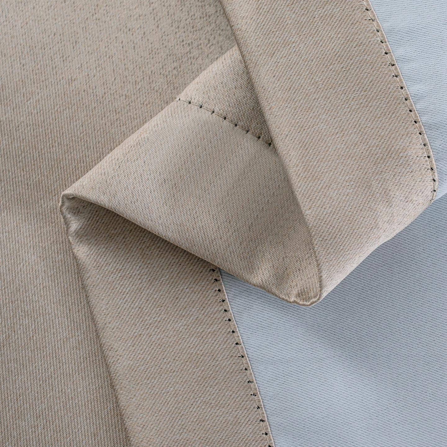 Luxe Weavers Pair of Window Panels Cream 100% Blackout Curtains 95" Length for Bedrooms, Energy Efficient Drapes