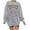 Gray, variant on VILOVE Women Oversized Christmas Sweatshirt Funny Christmas Light Graphic Vacation Sweatshirt Xmas Crew Neck Pullover Top