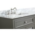 thumbnail image 4 of UrbanFurnishing.net - Rochelle 60-Inch (60") Bathroom Sink Vanity Set with White Italian Carrara Marble Top - Distressed Gray, 4 of 7