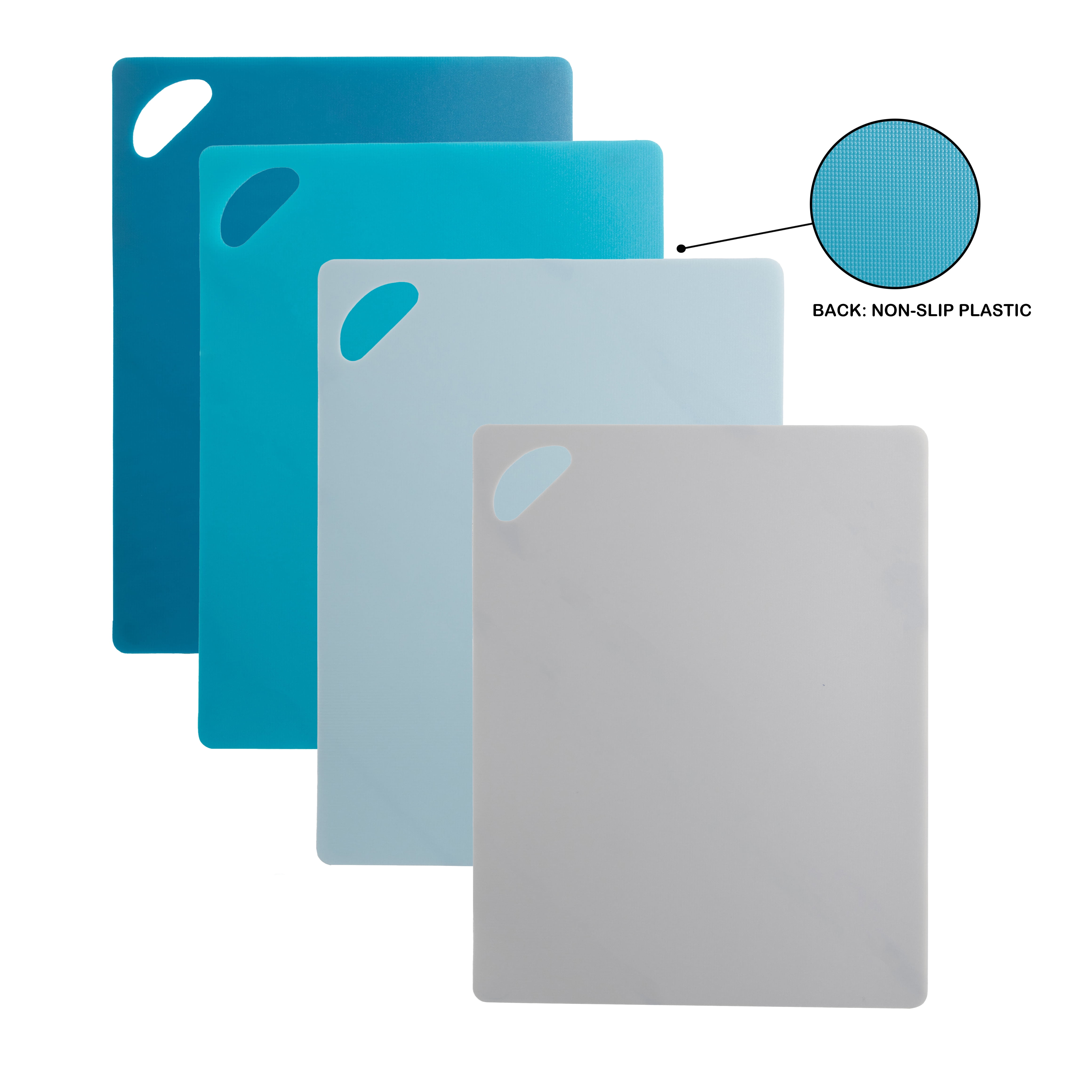 Mainstays Eco-Friendly Non-Slip Cutting Mats, 4 Pack, 14.1 x 10.8 Inches, Made from 50% Recycled PP, Multicolor