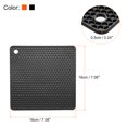 thumbnail image 2 of Uxcell Silicone Trivet Mat 4pcs, Hot Pot Holder Hot Pads for Countertop, Heat Resistant Coasters-Orange+Black, 2 of 5
