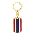 thumbnail image 4 of Thailand Flag Swivel Keychain Dog Tag Stainless Steel or 18k Gold, 4 of 10