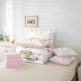 thumbnail image 6 of jejeloiu Kawaii Unicorn 7-Piece Bedding Comforter Set For Girls,Pink Hot Air Balloon King Bedding Sets Reversible, 6 of 8