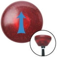 thumbnail image 1 of American Shifter  Blue Fancy Solid Directional Arrow Up Red Retro Metal Flake Shift Knob with M16 x 1.5, 1 of 1