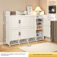 thumbnail image 4 of Zapatero moderno para el hogar, muebles de pasillo, armarios para sala de estar, organizadores de almacenamiento, ahorro de espacio, sandalias de mujer, armario, 4 of 4