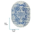 thumbnail image 5 of Livabliss Area Rugs for Living Room, 7x9 Harput Traditional Blue Oval Rug, Bedroom Dining Room Home Decor Stain Resistant Carpet (6'7" x 9'), 5 of 9