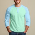 thumbnail image 2 of Men’s Three Quarter Sleeve Sport T-Shirt Baseball Style Casual Cotton Top, 2 of 7