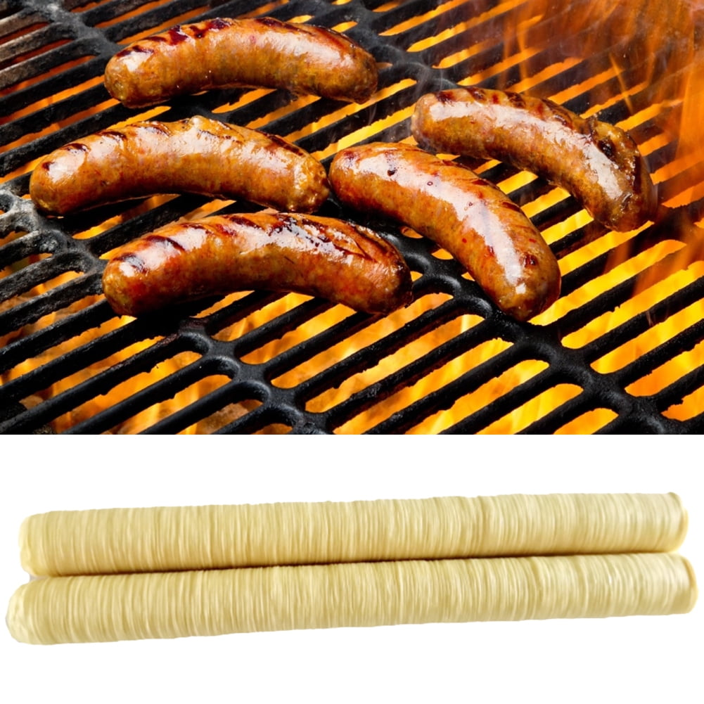 14m 26mm Natural Sausage Casings Skin Collagen Casing Smoked Fresh Roast Hot Dog 