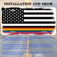 thumbnail image 3 of 1 Pcs 2D Flat License Plate Covers & Frames, Black and White For Decorative Front, Waterproof For Decoration Aluminum License Plate Covers & Frames Cover For Men Women, 12" X 6", 3 of 7