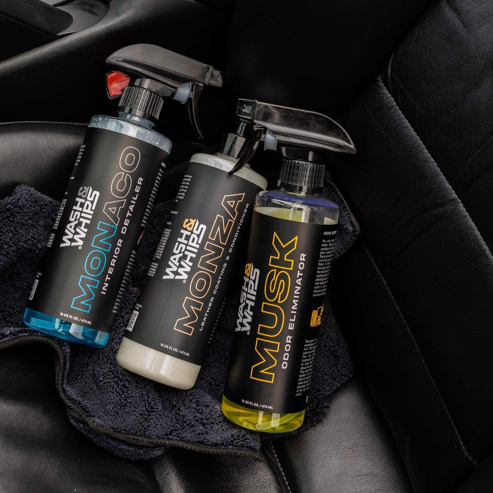 WASHWHIPS Interior Car Detailing Kit - Fast Cleaning for any Interior