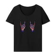 thumbnail image 1 of Camiseta clásica de verano para mujer, corte regular, cuello redondo para trabajar, playa, caminar. M, 1 of 7