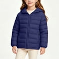 thumbnail image 4 of KyCheLot Boys Girls Zip up Jacket Solid Color Long Sleeve Hooded Outerwear Kids Winter Warm Windproof Coats, 4 of 8