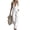 #404-White, variant on Cutuoiiu Women's Plus Size Turndown Collared Sleeveless V-Neck Button Front Loose Solid Color Cotton Linen Jumpsuit with Pockets Gifts