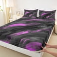 thumbnail image 3 of jejeloiu Vintage Graffiti Geometric Full Size Sheets,Pink Black Bed Sheets For Adult 4-Piece, 3 of 7