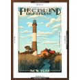 thumbnail image 5 of Art.com Fire Island Lighthouses - Captree Island, New York Art Print by Lantern Press, Brown Frame Wall Art, 21" x 29", 5 of 5
