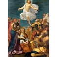thumbnail image 2 of Giacomo Cavedone 18x24 Black Ornate Framed Double Matted Museum Art Print Titled: Ascension of Christ (circa 1640), 2 of 5
