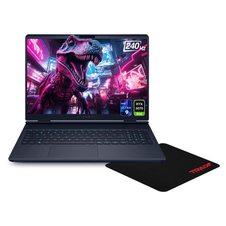 Alienware 16X Aurora Gaming Laptop, Intel Ultra 9 290HX, 16 GB DDR5 RAM, 1 TB PCIe SSD, 16" 3K (2560x1600) 240Hz, NVIDIA G-Force RTX 5070, Backlit Keyboard, W11 Home, Blue + Traix MousePad