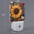 thumbnail image 2 of Fuzoiu Sunflower Floral Butterfly Print Dusk to Dawn LED Night Light with Light Sensor, Energy-Efficient Touch-Safe Night Lamp for Home, Office, and Kids' Rooms-US, 2 of 7