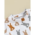 thumbnail image 6 of FEORJGP Toddler Boys Easter Outfit 0-3Y Infant Baby Short Sleeve T-shirt Bunny Print Crew Neck Tops and Solid Color Drawstring Shorts Sets Newborn Cute Casual Summer Clothing, 6 of 9