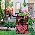 thumbnail image 5 of Happy Valentines Day Garden Flag 12.5x18 Double Sided for Outside Buffalo Plaid Hearts Valentine Yard Flag Burlap Outdoor Holiday Decorations Clearance 23-12, 5 of 6