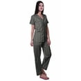 thumbnail image 3 of Moomaya Pyjama pour Femmes Ensemble de Pj Chemise de Pyjama en Coton Imprimé à Boutons Tenue de Nuit, 3 of 6