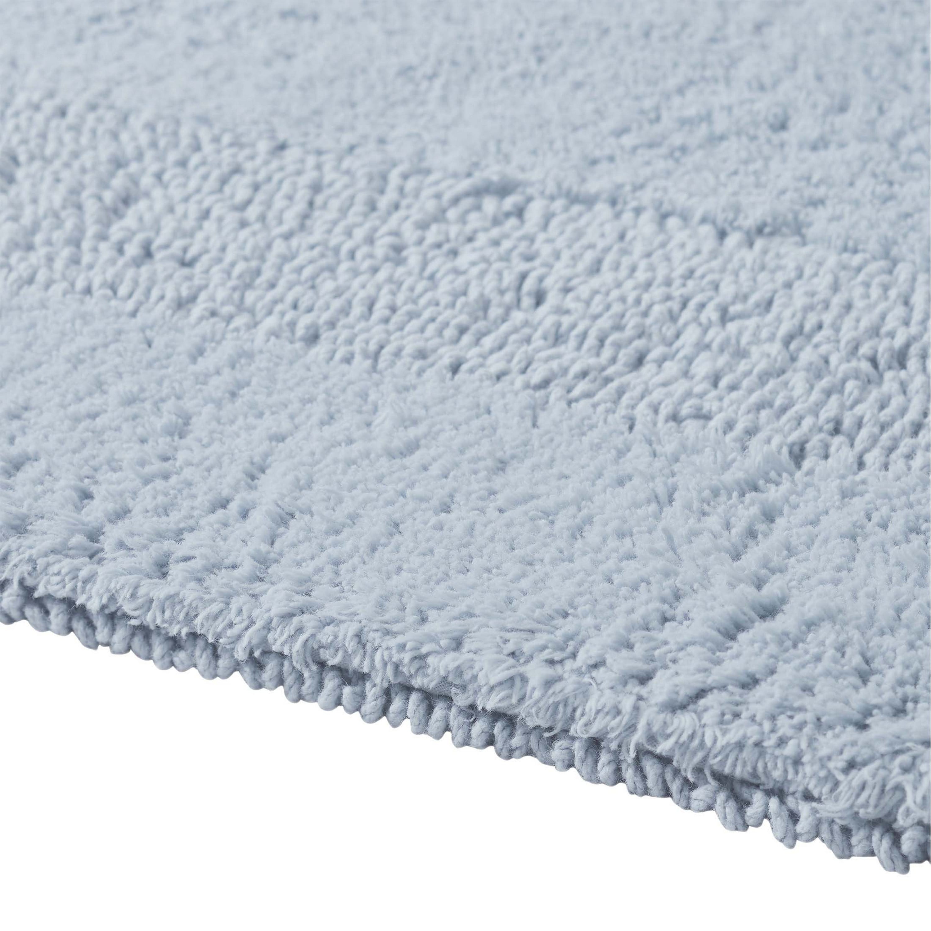 VCNY Home Jessica Light Blue Ring Spun Cotton Reversible Bath Runner, 24" x 60"