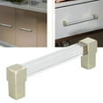 thumbnail image 4 of Acrylic Drawer Pulls, Transparent Cabinet Hardware  Acrylic Handle  For Cupboard  Hole Spacing 128 Gold, 4 of 8