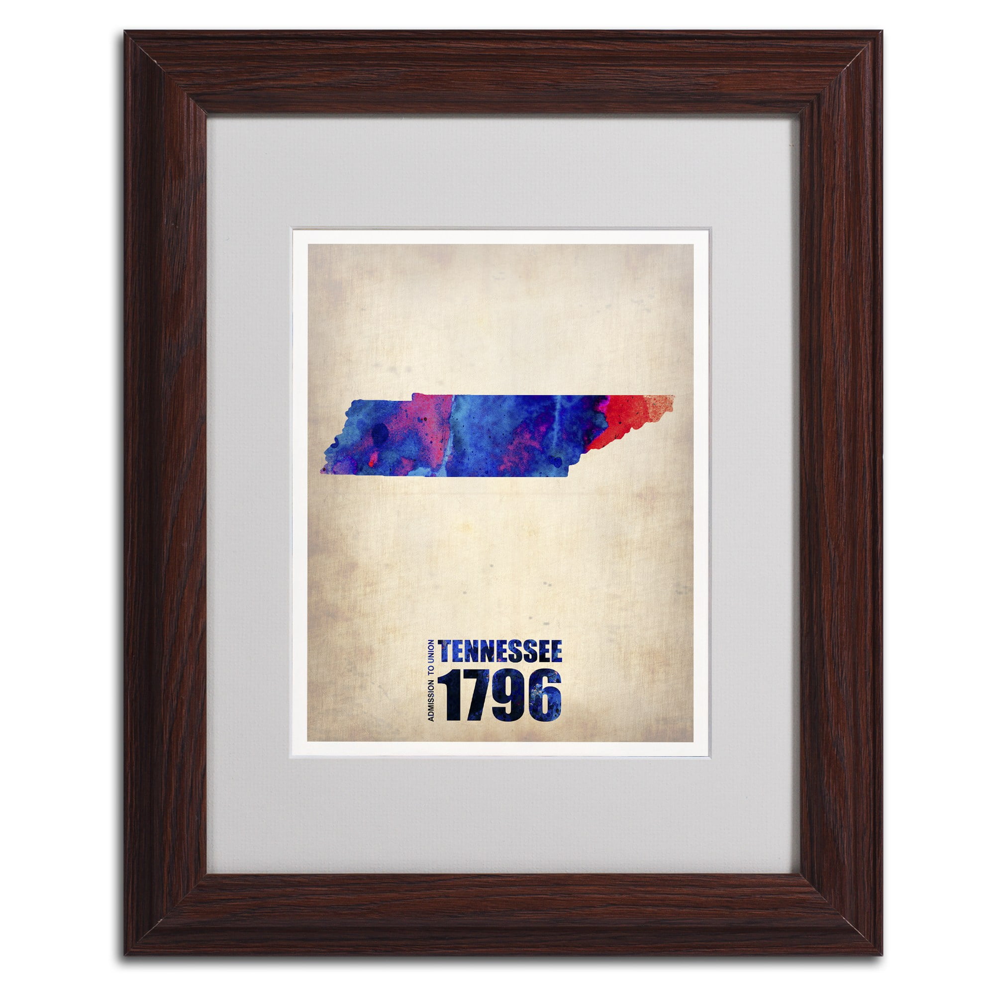 Matted art under acrylic in a wood frame