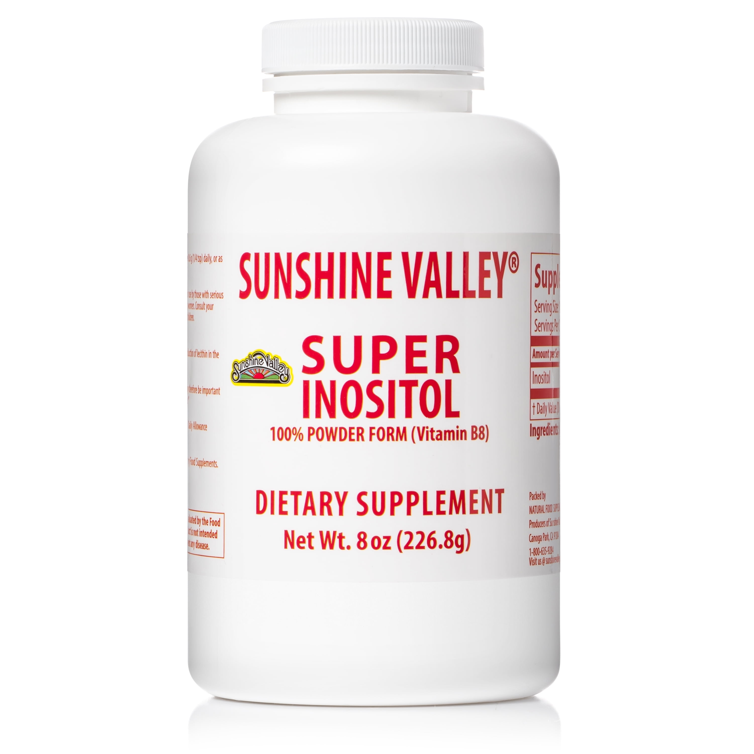 Sunshine Valley Super Inositol Supplement - Vitamin B8 Powder (8oz ...