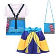 thumbnail image 2 of Moonsky Pijama estampado de pop Hunter, conjuntos de top y pantalón de dos piezas con estampado gráfico de Rumi, Mira y Zoey para niñas y niños,Azul,130, 2 of 5