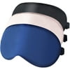 Sleep Mask, SIISLL Super Soft Eye Masks with Adjustable Strap, Lightweight Comfortable Blindfold, Perfect Blocks Light for Men Women (1 Black 1 Blue 1 Pink)