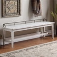 thumbnail image 3 of Pemberly Row Farmhouse / Country Ivory Finished Wood Dining Bench, 3 of 5