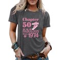 thumbnail image 2 of Cathalem T-Shirts d'Été pour Femmes, Col Rond à Volants, Coupe Ample, Gris Foncé TG, 2 of 5