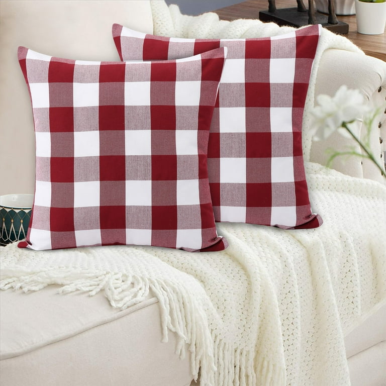 Valentines Day Pillow Covers, Red Buffalo Plaid Check Decor Valentines Day  Gifts Decorative Throw Pillow Covers Farmhouse Linen Cushion Case For Home  Wedding Outdoor Indoor Decor (pillow Insert Not Included) - Temu