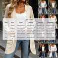 thumbnail image 6 of yardsong Womens Cardigan Sweaters Lightweight Shawl Collar Open Front Long Sleeve Casual Dressy Loose Fit Cardigans with Pockets Gray,S, 6 of 6