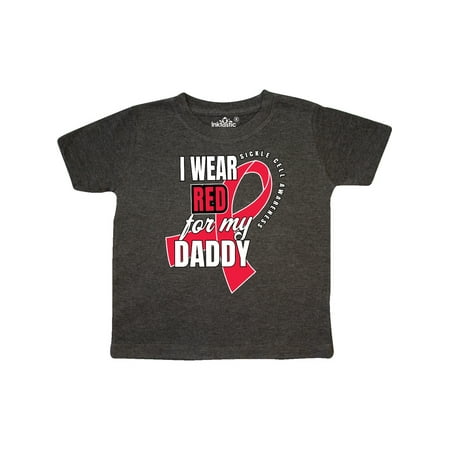 

Inktastic Sickle Cell Awareness I Wear Red For My Daddy Gift Toddler Boy or Toddler Girl T-Shirt