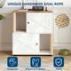 thumbnail image 5 of Garvee mueble de 2 niveles para caja de arena de gato, gabinete esquinero 2 en 1 con poste rascador y tapetes, ideal para ocultar el arenero, 5 of 8
