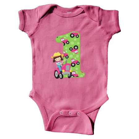 

Inktastic Tractor Girl 1st Birthday Gift Baby Girl Bodysuit