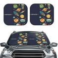 thumbnail image 2 of Goofa Space Pattern 2 Piece Car Windshield Sun Shade Foldable | Front Windshield Shade for Sun, Heat and UV Rays | Sunshade for Car Front Window-Small, 2 of 7