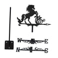 thumbnail image 3 of Veleta de caballo para tejado, accesorio decorativo para exteriores, veleta de hierro, indicador de dirección del viento para cercas exteriores y sin hombre, 3 of 8