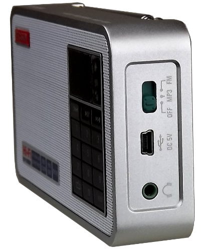 Tecsun X3 High Definition Speaker with Aluminum Case and built in FM radio and MP3 Player - Silver