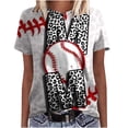 thumbnail image 2 of Fiudx Camisas para Mujer Mujer Casual Verano Impresión Manga Corta Cuello Redondo Suelta Camiseta Blusa Tops, 2 of 5