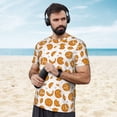 thumbnail image 4 of Wukai Yellow Biscuit Print Men's Short-Sleeved Mesh T-Shirt,Quick-Dry Short Sleeve Workout T-Shirt-3X-Large, 4 of 8