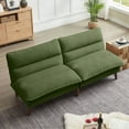 thumbnail image 4 of Pingliang Home 72" Futon Convertible Sofa Bed,Modern Linen Loveseat Sleeper Sofa Couch for Living Room Apartment Dorm Bedroom Office Studio,Green, 4 of 10