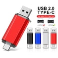 thumbnail image 2 of USB C Flash Drive Type C, USB Memory Stick 128GB USB 2.0 and USB C OTG 2 in 1 USB Stick 128GB Thumb Drive for USB-C Device Smartphones, Compter, 2 of 9