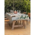 thumbnail image 2 of Outdoor Tablecloth with Umbrella Hole and Zipper, Bottles and Plants Rectangle Table Cloth 60x120 Inch Waterproof Tablecloth, Farmhouse Country Rustic Brown Wooden Plank Picnic Table Cover for Patio, 2 of 7